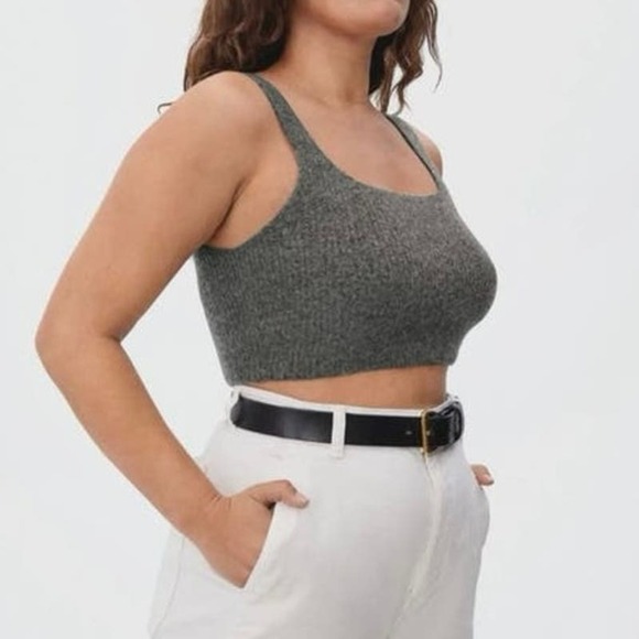 NWT Everlane The Cozy Tank Yak Wool Blend Cropped - Large - Picture 1 of 3